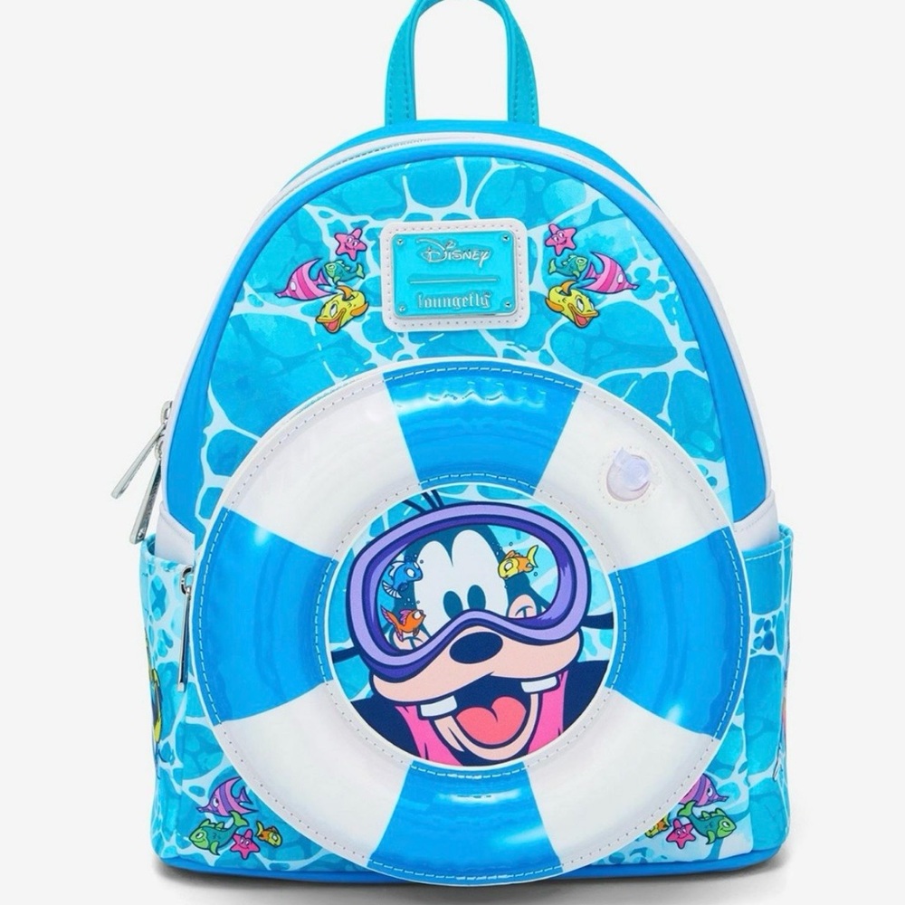Loungefly Disney Goofy floaty backpack with matching coin purse